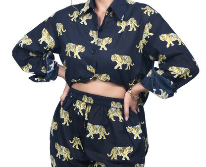 Bengal Tiger Co-ord Set for Women - Trendy & Stylish Matching Outfit